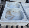 Lavabo mármol 2 senos 88 x 54 cm.