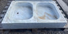Lavabo mármol 2 senos 88 x 54 cm.
