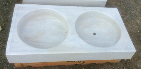 Fregadero de mármol 2 senos 108 X 59 cm