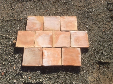Suelo de barro artesanal 20 x 20 x 2 cm