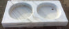 Fregadero de mármol 2 senos 1,02 x 54 cm.