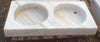 Fregadero de mármol 2 senos 1,02 x 54 cm.