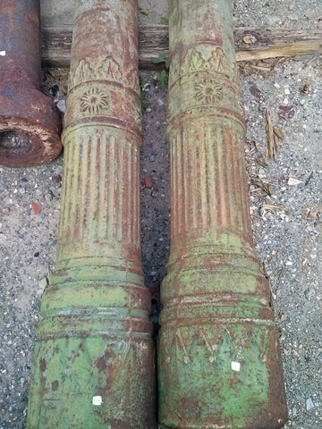 Columnas de hierro de fundicion verde cobre
