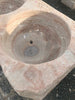 Fregadero 2 senos de piedra caliza 1,28 x 62 cm.