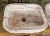 Lavabos de mármol rosa portugues.