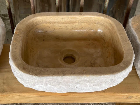 Lavabo de piedra travertino