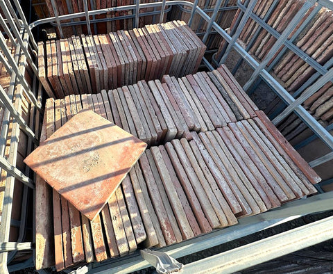 Suelo de barro antiguo 30-32 x 30-32 x 2 cm