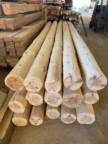 Vigas de madera redondas 5 metros largo