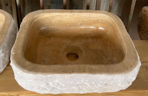 Lavabo de piedra travertino