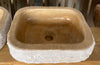 Lavabo de piedra travertino.