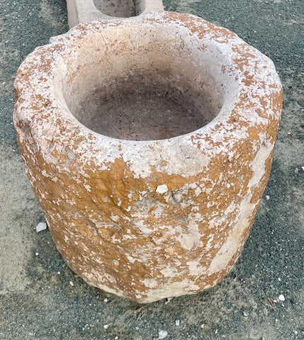 Pilón de piedra caliza redondo 38 cm
