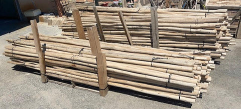 Vigas de madera redondas muy finas