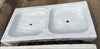 Lavabo mármol dos pozas 1,14 x 55 cm.