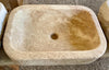 Lavabo de piedra travertino.