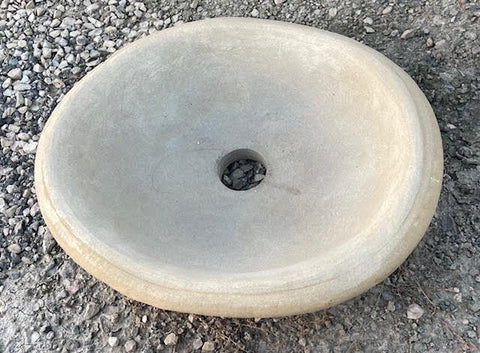 Lavabo ovalado de piedra