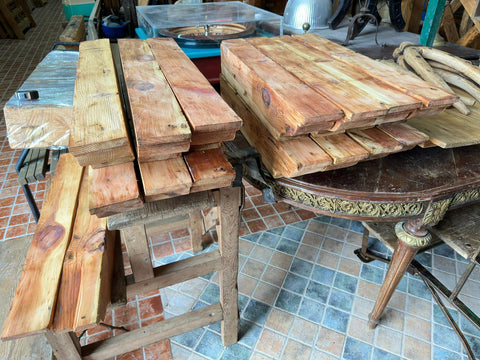 Canecillos de madera recuperados
