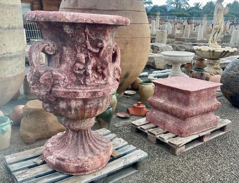 Copas de jardín de cemento