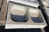 Fregadero de mármol 2 senos 84 x 50 cm.
