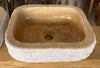 Lavabo de piedra travertino.
