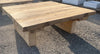 Mesa baja de madera recuperada.