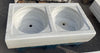 Lavabo mármol dos pozas 92 x 49 cm.