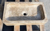 Lavabo de piedra travertino.