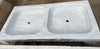 Lavabo mármol dos pozas 1,14 x 55 cm.