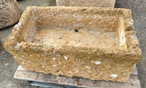 Pilon de piedra con restos de fosiles