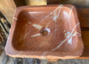 Lavabo mármol rojo 46 x 40,5 cm.