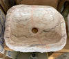 Lavabo de mármol rosa portugues.