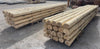Vigas de madera redondas.