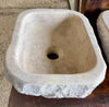 Lavabo de piedra travertino marron