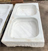 Lavabo mármol dos pozas 1,06 x 52,5 cm.