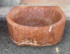 Lavabo mármol rojo.