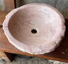 Lavabo de mármol rosa portugues.