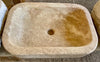Lavabo de piedra travertino.