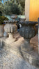 Copas de jardín de granito.