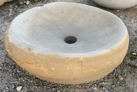 Lavabo redondo de piedra