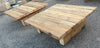 Mesa baja de madera recuperada.