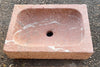 Lavabo mármol rojo.