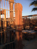 Columnas de madera de azobe.