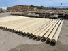 Vigas de madera redondas.