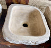 Lavabo de piedra travertino marron