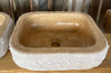 Lavabo de piedra travertino.