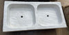 Lavabo mármol dos pozas 1,14 x 55 cm.