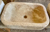 Lavabo de piedra travertino.