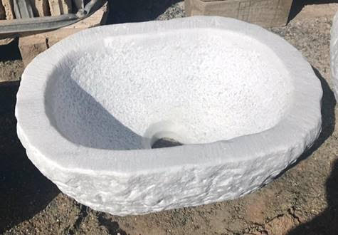 Lavabo ovalado de mármol