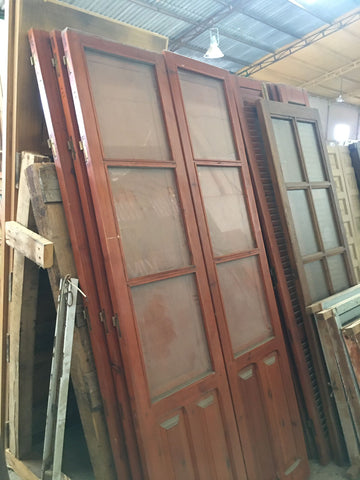 Puertas cristaleras con contraventanas