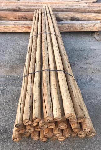 Vigas de madera redondas finas