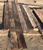 Partida de madera antigua de vagón de tren.